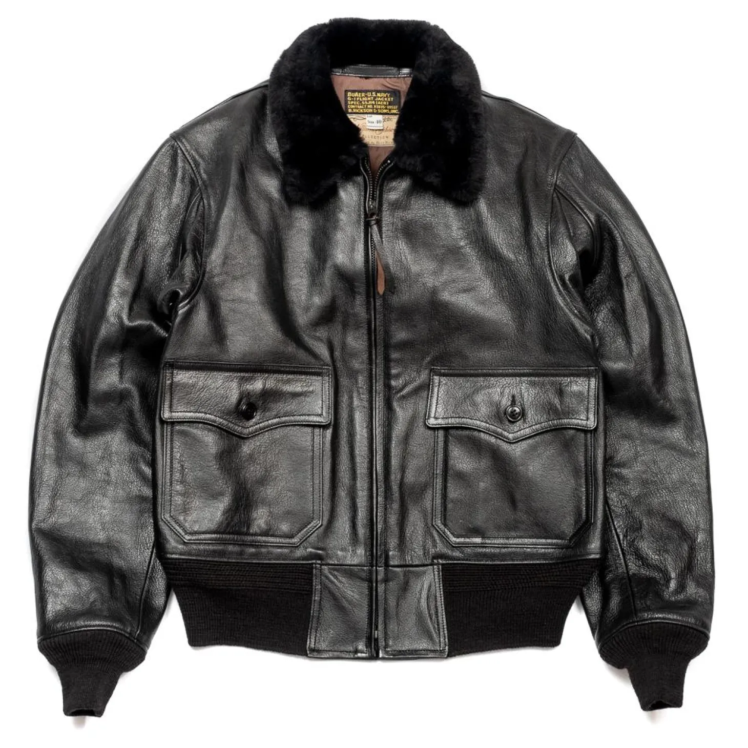 Buzz Rickson's x William Gibson G-1 Leather Jacket Black