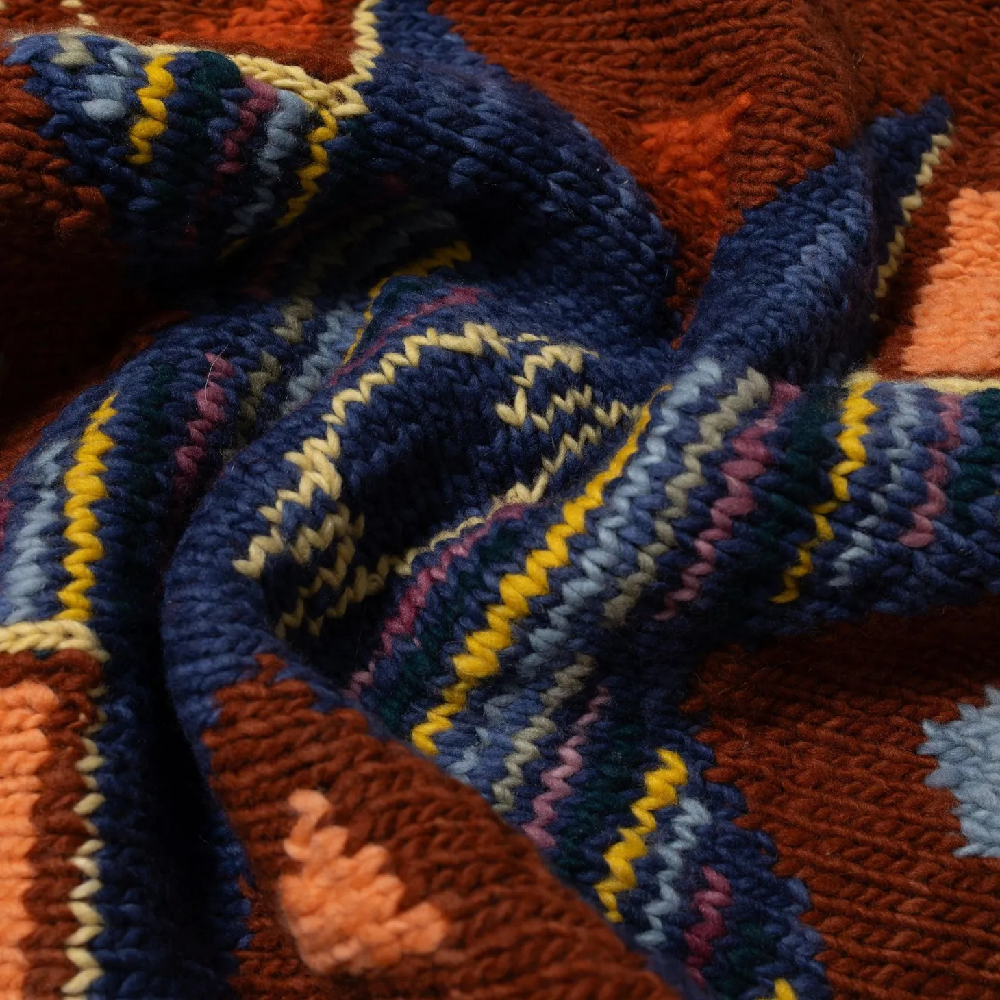 Chamula Antique Star Pullover Red Rust