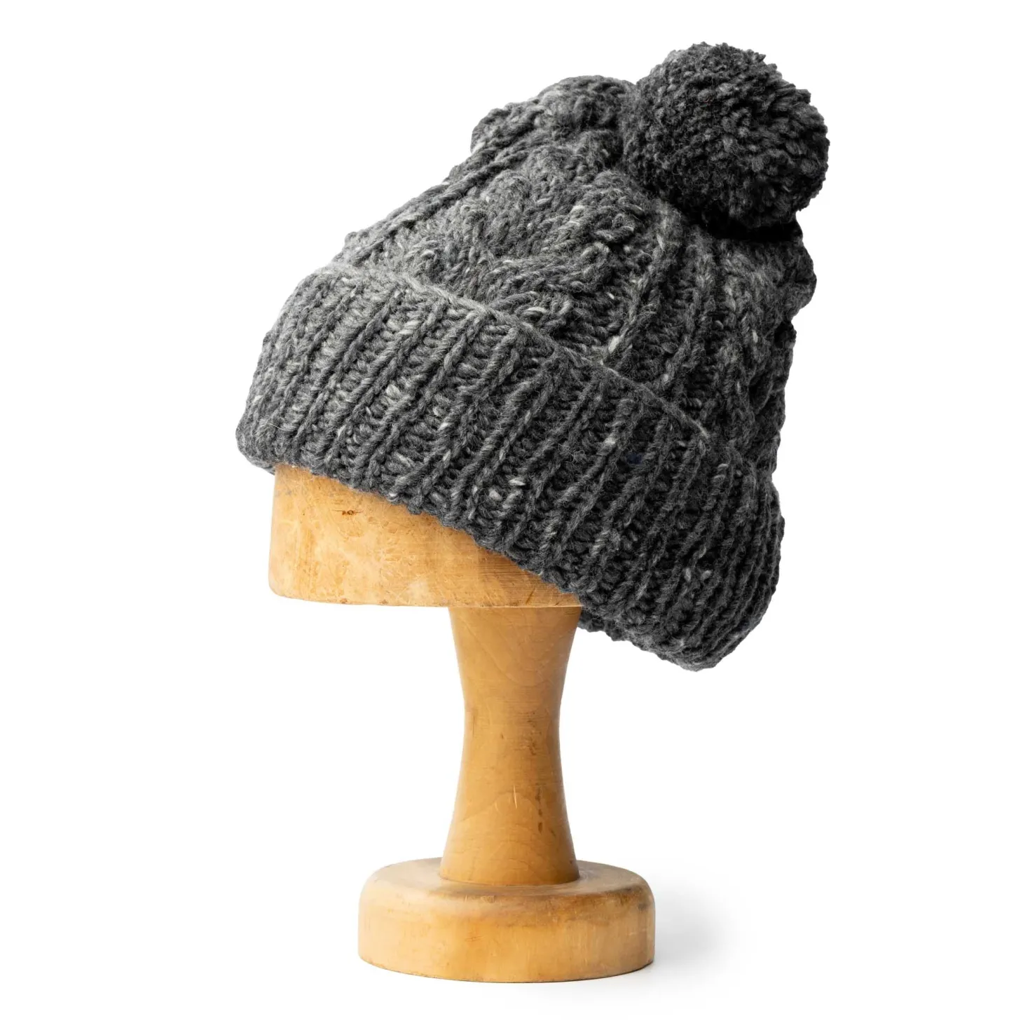 Chamula Double Cuff Cap Fisherman Grey