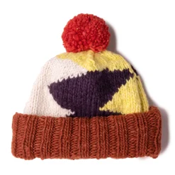 Chamula Double Cuff Cap Lightning Red Rust