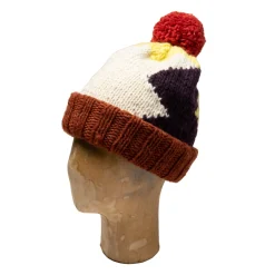 Chamula Double Cuff Cap Lightning Red Rust