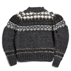Chamula Fair Isle #3 Pullover Knit Ox Grey