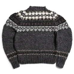 Chamula Fair Isle #3 Pullover Knit Ox Grey