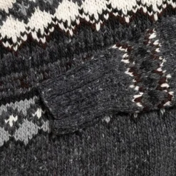 Chamula Fair Isle #3 Pullover Knit Ox Grey