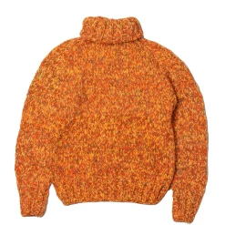 Chamula Mix Heather Turtleneck Pullover Dark Orange Mix