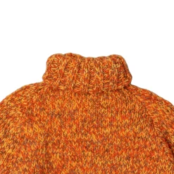 Chamula Mix Heather Turtleneck Pullover Dark Orange Mix