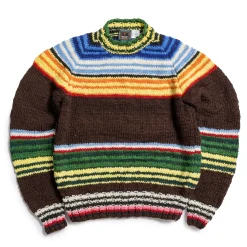 Chamula Serape Pullover Sweater Chocolate