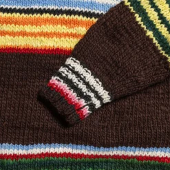 Chamula Serape Pullover Sweater Chocolate