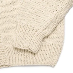 Chamula Shawl Collar Loop Button Cardigan Ivory