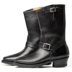 Clinch by Brass Tokyo Clinch Engineer Boots CN Soft-toe Last OD Black Horsebutt