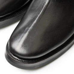 Clinch by Brass Tokyo Clinch Engineer Boots CN Wide Last OD Black Horsebutt