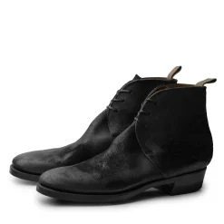 Clinch by Brass Tokyo Clinch George Boots CN-Standard Waxed Uneven Horse Suede Black