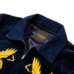 Fine Creek Leather Norfolk Suede Suka Jacket Navy