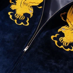 Fine Creek Leather Norfolk Suede Suka Jacket Navy