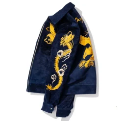 Fine Creek Leather Norfolk Suede Suka Jacket Navy