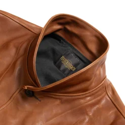 Fine Creek Leather s 'Joseph' Horsehide Leather Jacket Brown