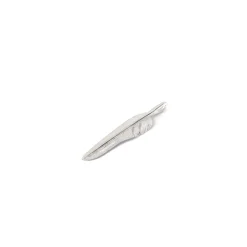 First Arrow's Kazekiri Silver Feather Pendant M P-557