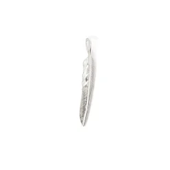 First Arrow's Kazekiri Silver Feather Pendant P-428