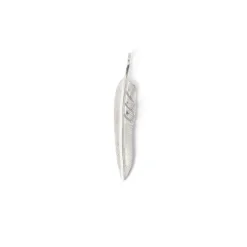 First Arrow's Kazekiri Silver Feather Pendant P-428
