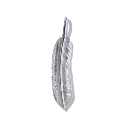 First Arrow's Silver Feather Pendant M P-519