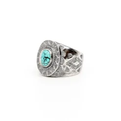 First Arrow's VFSW Stamp Ring w/ Turquoise (R-132)