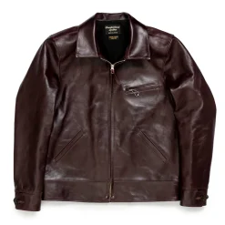 Fountain Head Leathers Alpha Horsehide Leather Jacket Brown