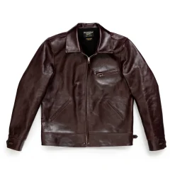 Fountain Head Leathers Alpha Horsehide Leather Jacket Brown