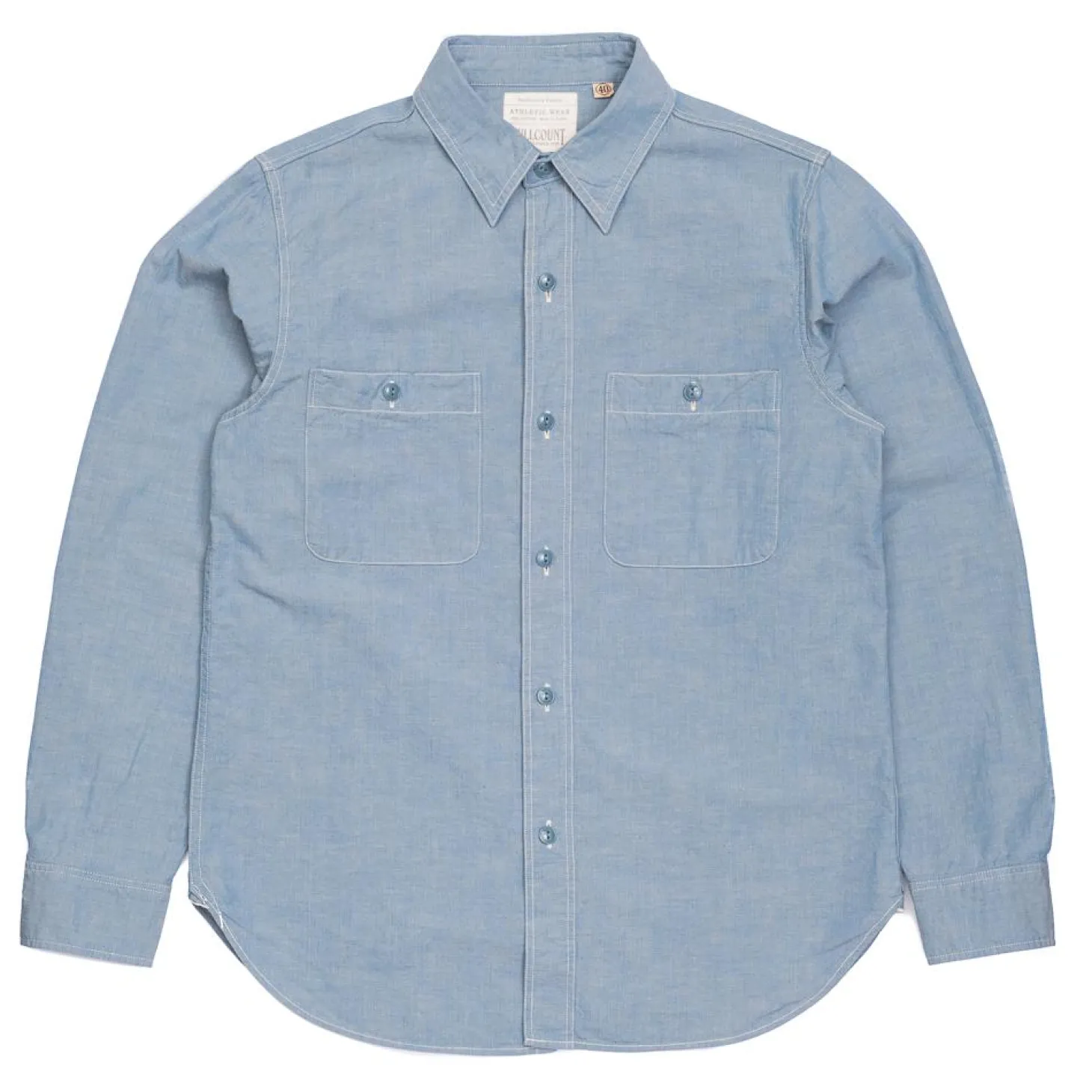 Full Count Chambray Shirt Blue