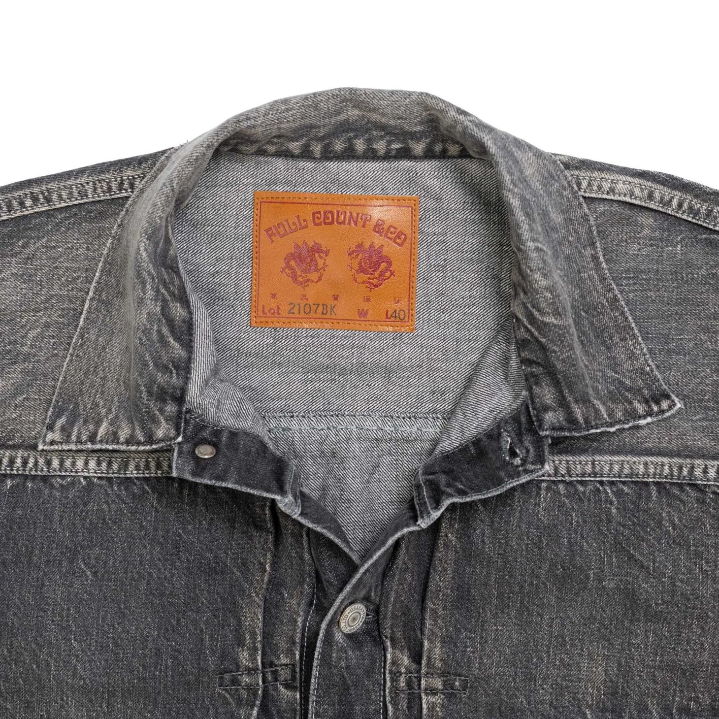 Full Count Type 1 Denim Jacket Dartford Black