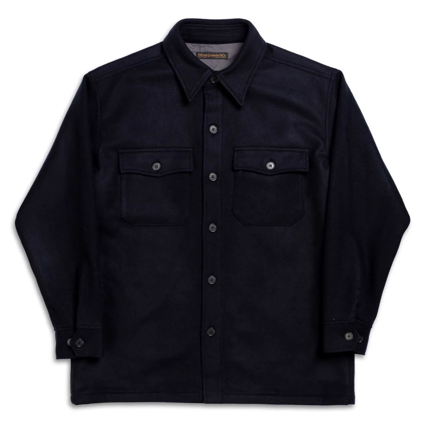 Full Count Wool CPO Shirt Navy
