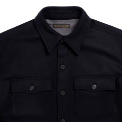 Full Count Wool CPO Shirt Navy
