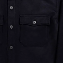 Full Count Wool CPO Shirt Navy