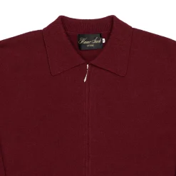 Haversack Full Zip Knit Cardigan Bordeaux