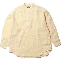 Haversack Linen Dungaree Pullover Shirt Mustard