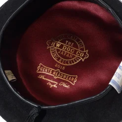 H.W. Dog Leather Beret 63 Black