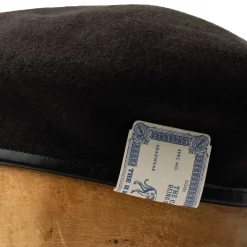 H.W. Dog Leather Beret 63 Brown