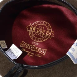 H.W. Dog Leather Beret 63 Olive