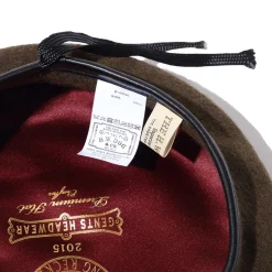 H.W. Dog Leather Beret 63 Olive