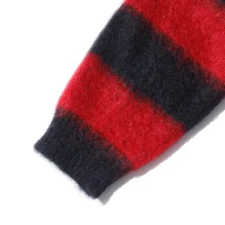 Jelado 'Cobain' Mohair Cardigan Red x Black