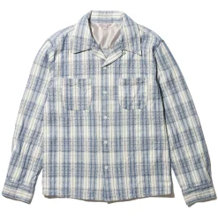 Jelado Westcoast Shirt Indigo x Vanilla Sashiko