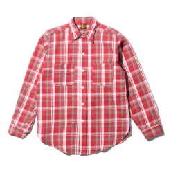 Warehouse & Co x John Gluckow John Gluckow x Warehouse & Co Lot. JG-06 Storm Shirt Burgundy