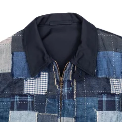 Kuon Boro Panelled Work Jacket Navy