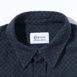 Kuon Cross Sashiko Shirt Navy