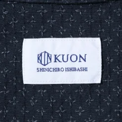 Kuon Cross Sashiko Shirt Navy