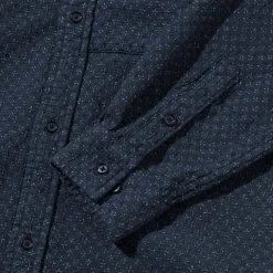 Kuon Cross Sashiko Shirt Navy