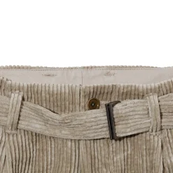 Kuon Fanage Corduroy Belted Trousers Beige