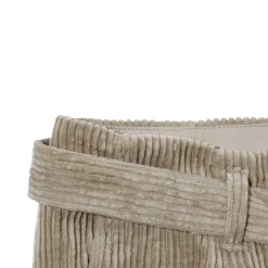 Kuon Fanage Corduroy Belted Trousers Beige
