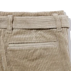 Kuon Fanage Corduroy Belted Trousers Beige