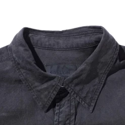 Kuon Regular Collar Shirt Sumizome Charcoal Grey