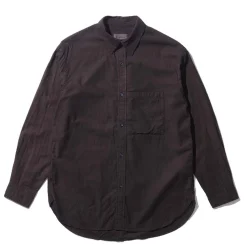 Kuon Regular Collar Shirt Dorozome Mud Brown